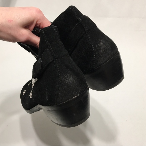 Sam Edelman Black Suede Studded Boots - Picture 8 of 15